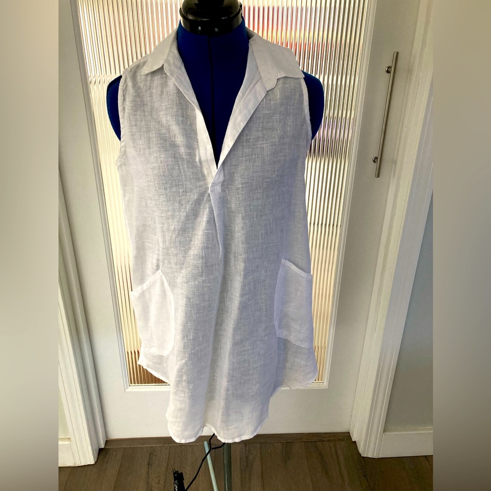Forcynthia Beachwear Women's 100% Linen Sz Small